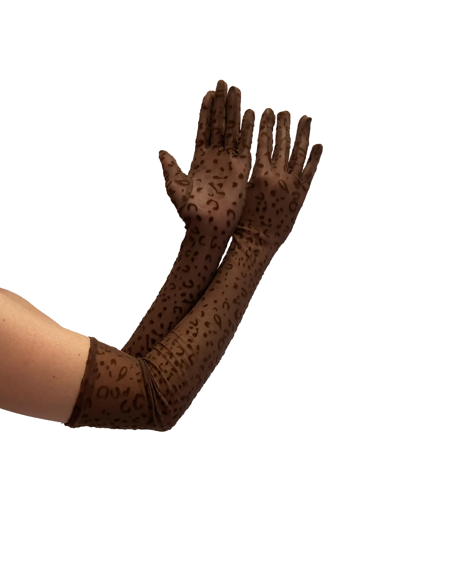 rękawiczki SHEER LEOPARD brown